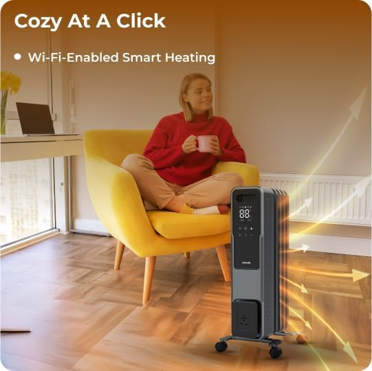 Bonaire Electric Oil Column Heater 2400W Portable Heating for Home Office DEMO