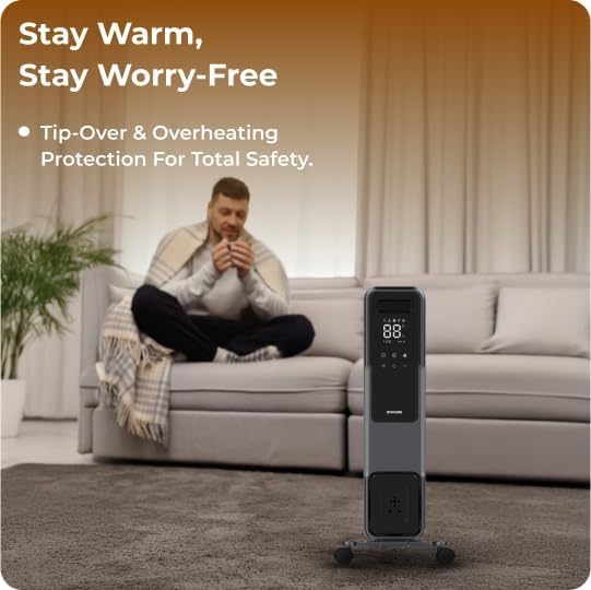 Bonaire Electric Oil Column Heater 2400W Portable Heating for Home Office DEMO