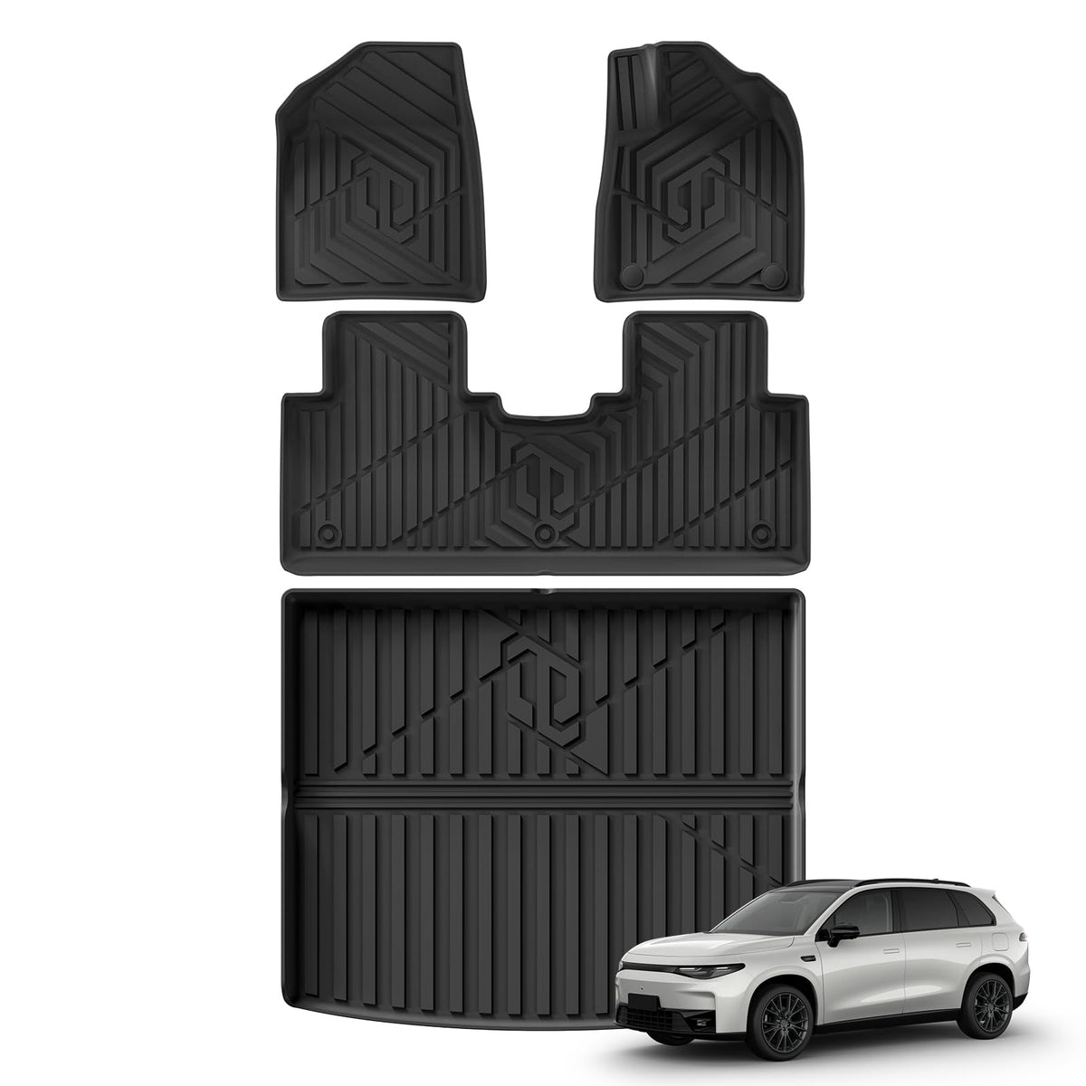 LUCKEASY Foot Mats for Leapmotor C10 Cargo Trunk Protective Mats, Durable DEMO