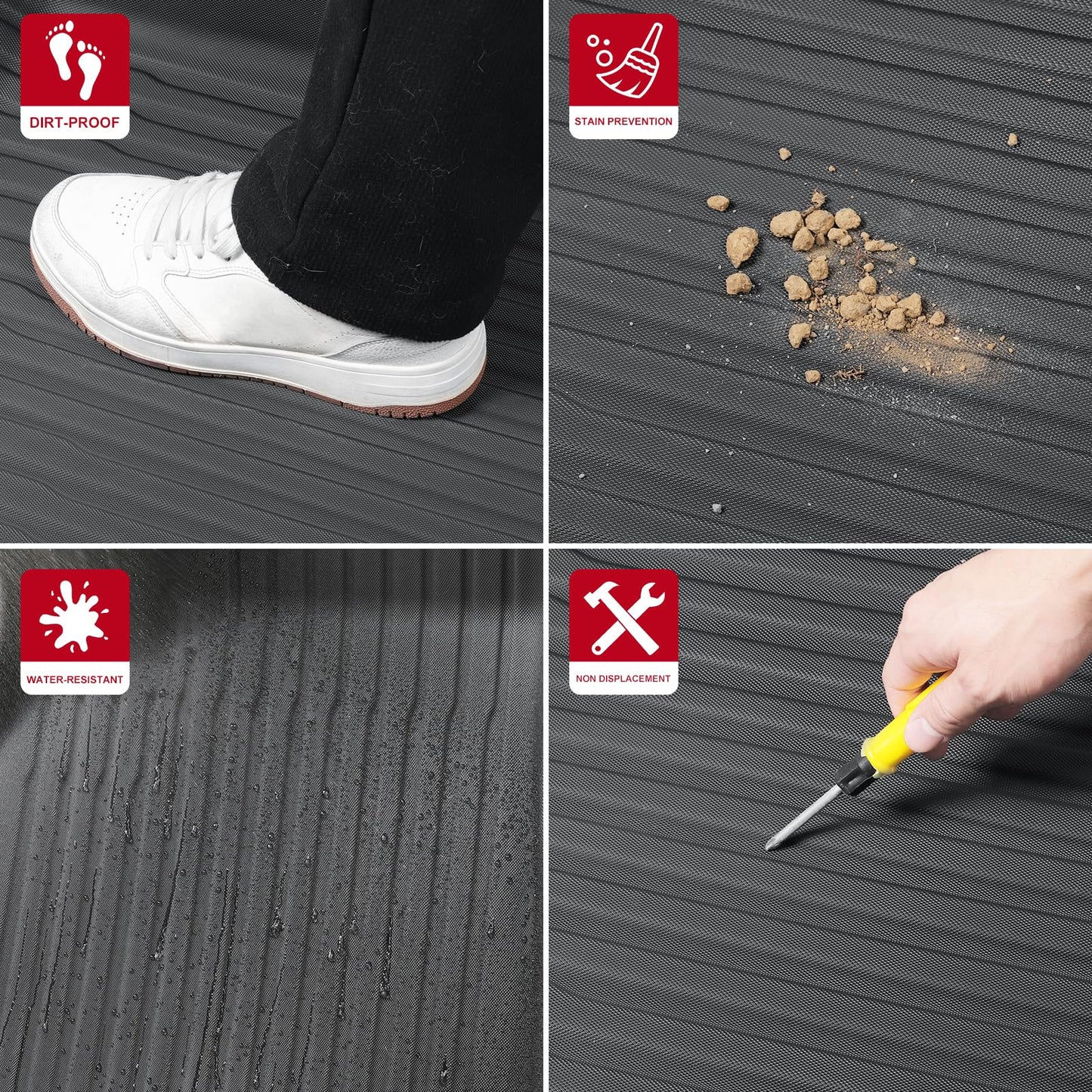 LUCKEASY Foot Mats for Leapmotor C10 Cargo Trunk Protective Mats, Durable DEMO