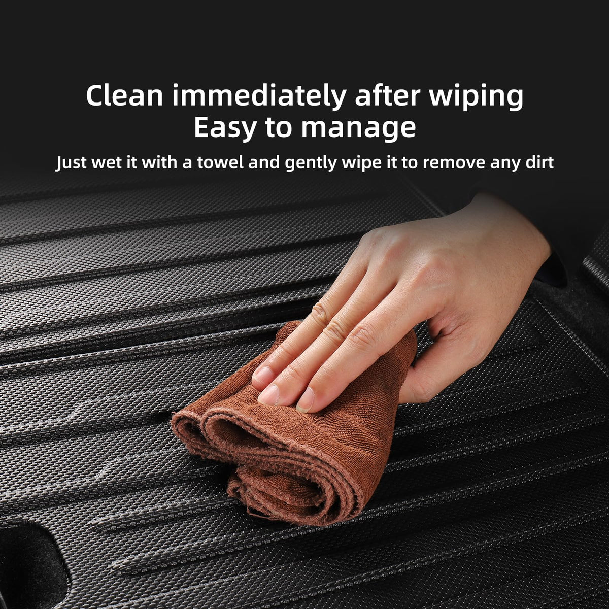 LUCKEASY Foot Mats for Leapmotor C10 Cargo Trunk Protective Mats, Durable DEMO