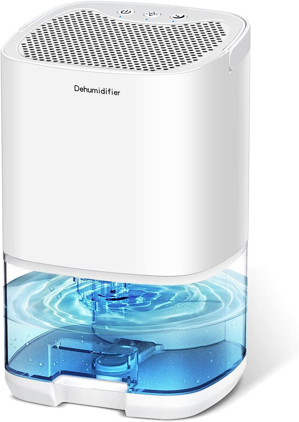 Pudge Portable Mini Air Dehumidifier for Home, Quiet Automatic, White NEW