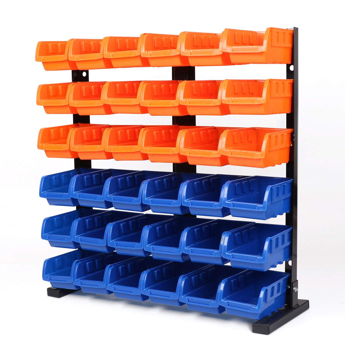 HORUSDY 36-Bin Freestanding Heavy-Duty Parts Organizer Storage Rack Set DEMO