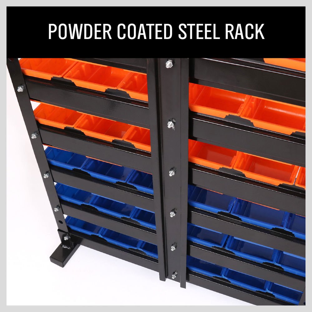 HORUSDY 36-Bin Freestanding Heavy-Duty Parts Organizer Storage Rack Set DEMO