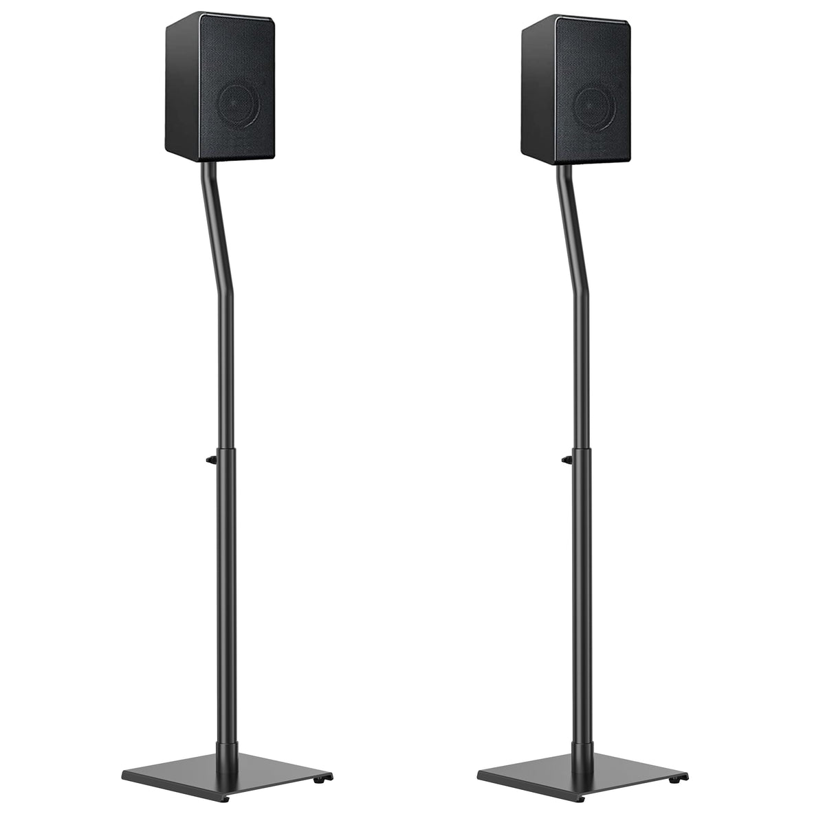 Mounting Dream Adjustable Floor Speaker Stands, Alloy Steel, Black, 70-75" DEMO