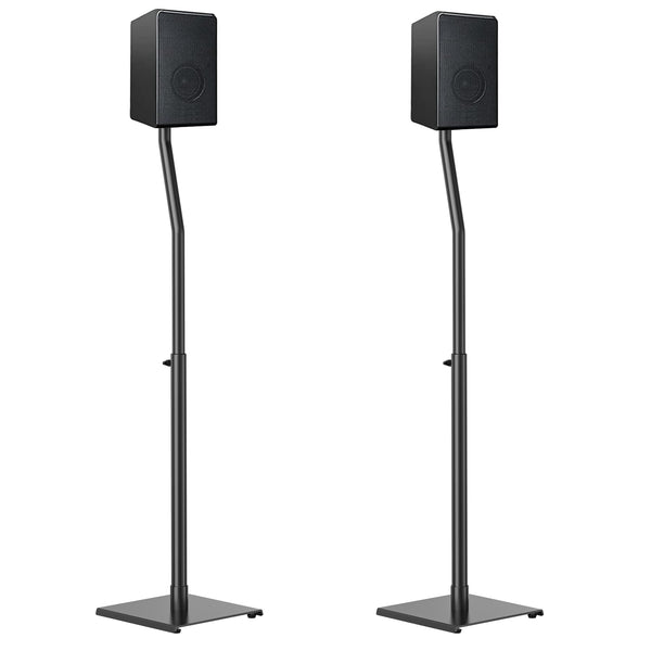 Mounting Dream Adjustable Floor Speaker Stands, Alloy Steel, Black, 70-75" DEMO