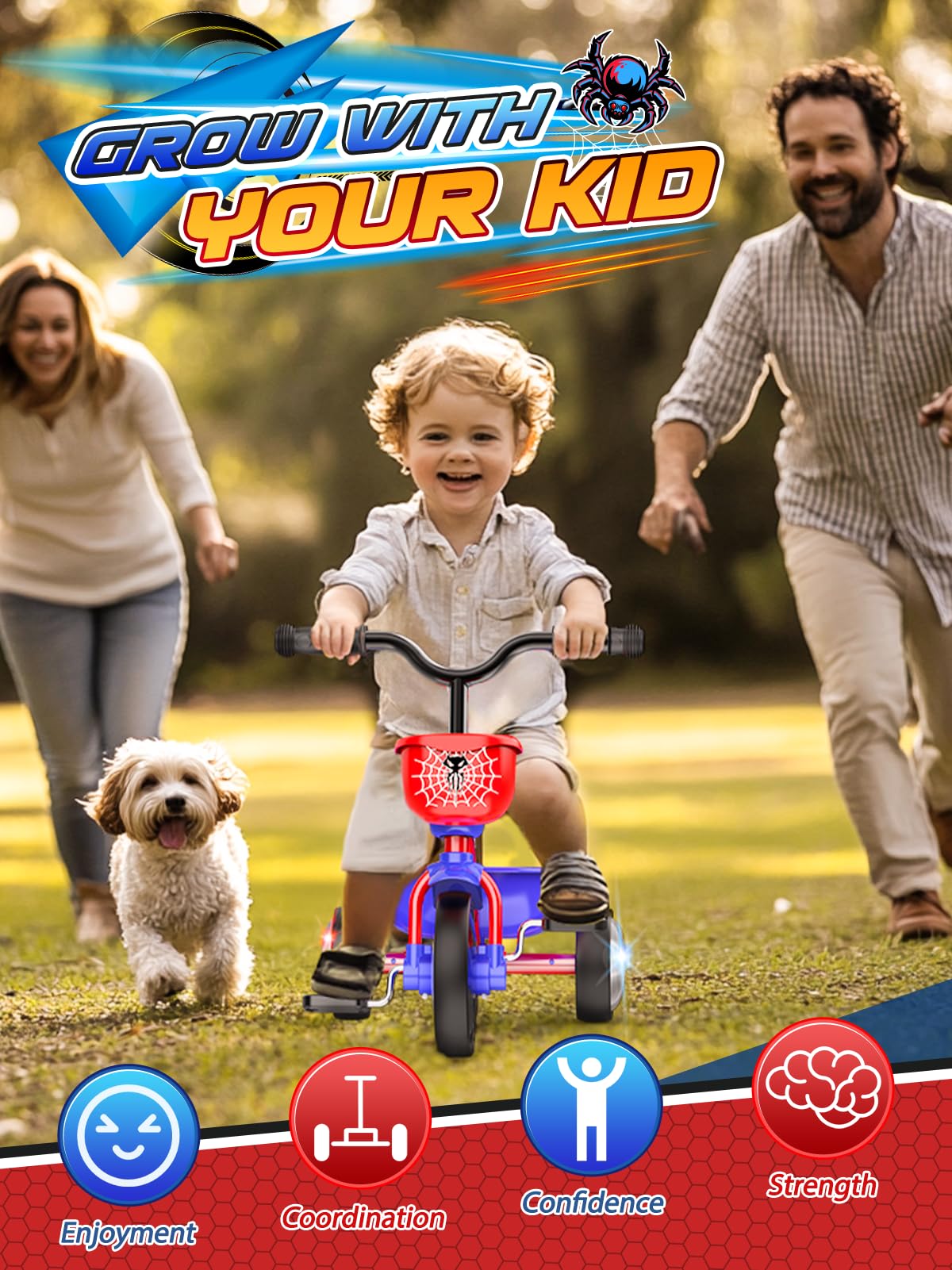 Vingtank Tricycle Trikes for Toddlers 1-5 Years Old Baby Balance Bike in DEMO