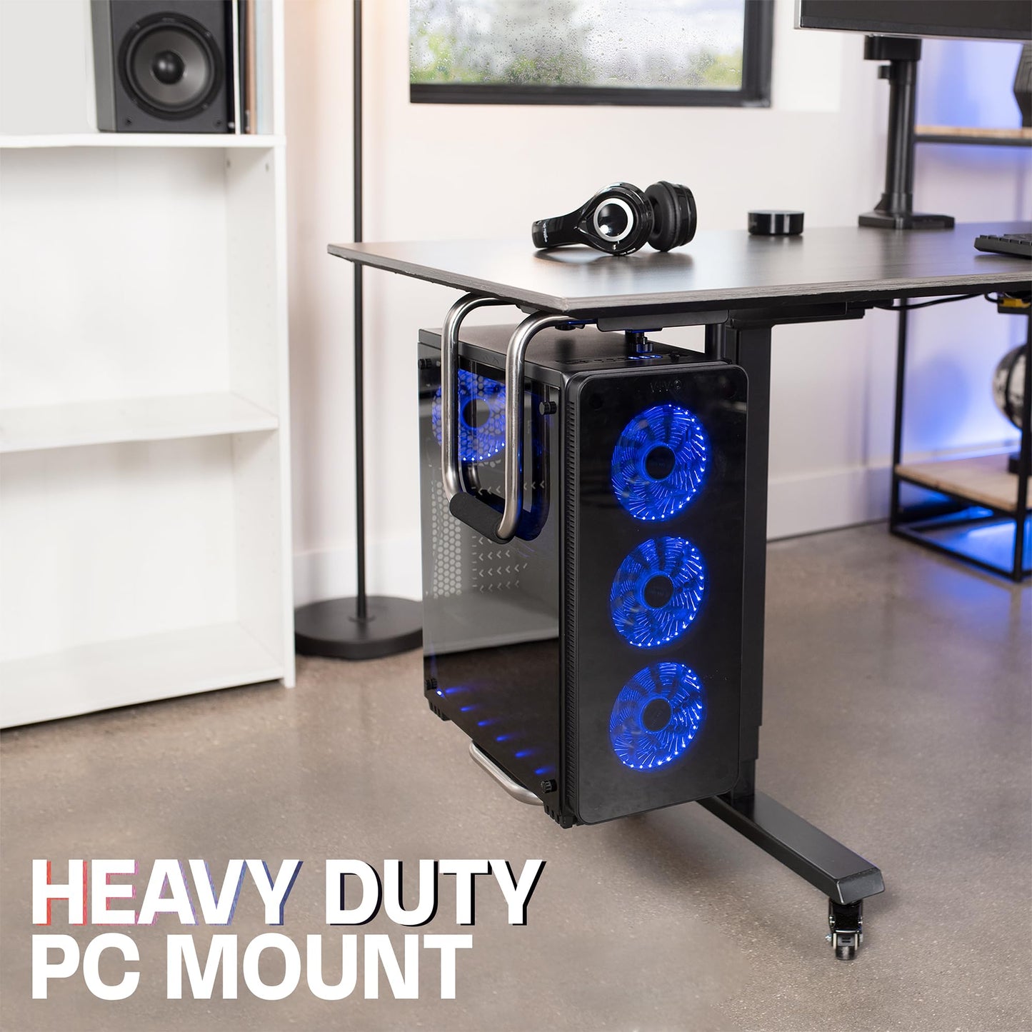 VIVO Heavy Duty Adjustable Under-Desk Monitor Arm Mount for Large Screens DEMO