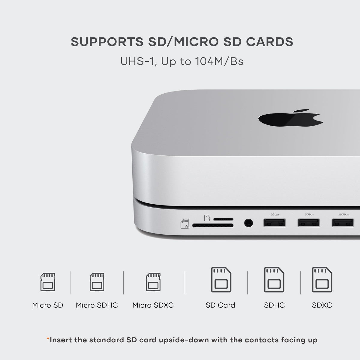 Satechi USB USB Hubs Hub & Stand with NVMe SSD Enclosure in Silver - DEMO
