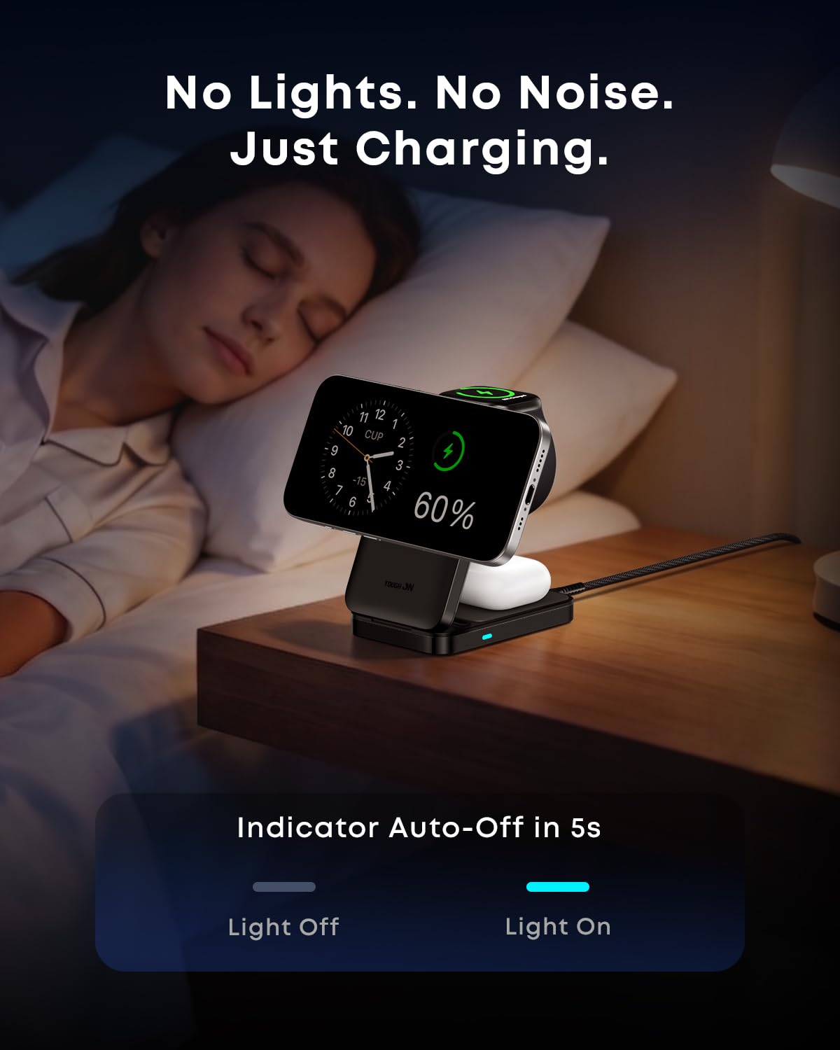 TOUGH ON Induction Chargers Qi2.2 25W Fast Wireless Charging Station NEW