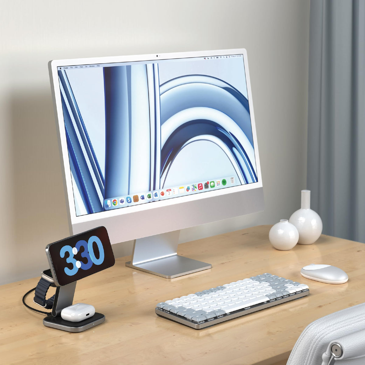 Satechi 3-in-1 Induction Chargers Qi2 Wireless Charging Stand for Apple NEW
