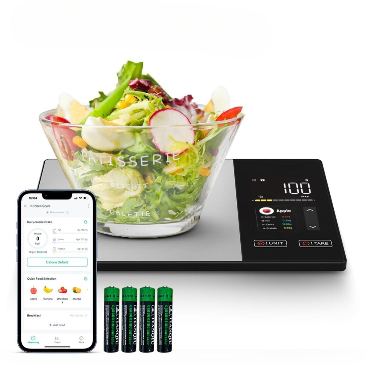 ameijie Digital Kitchen Scale with Nutritional Calculator Stainless Steel NEW