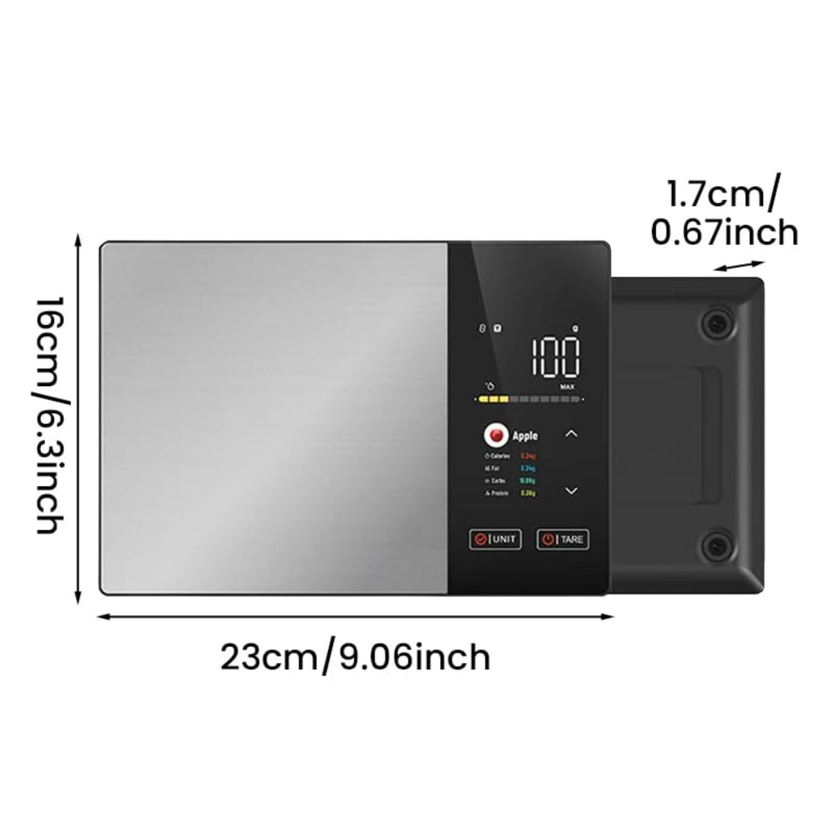 ameijie Digital Kitchen Scale with Nutritional Calculator Stainless Steel NEW