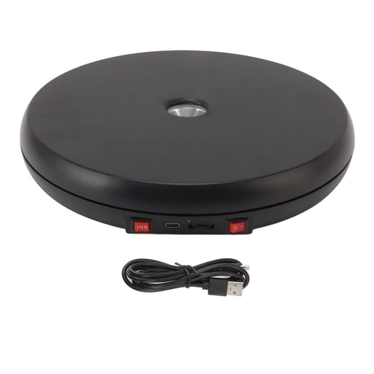 EVGATSAUTO Electric Rotating Display Table 360 Decorative Accessory Black DEMO