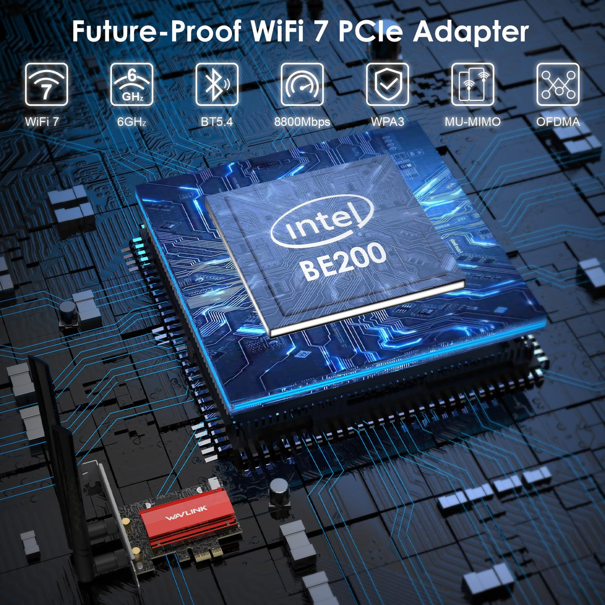 WAVLINK Tri-Band PCIe Wireless Network Card with Bluetooth 5.4 for Desktops DEMO
