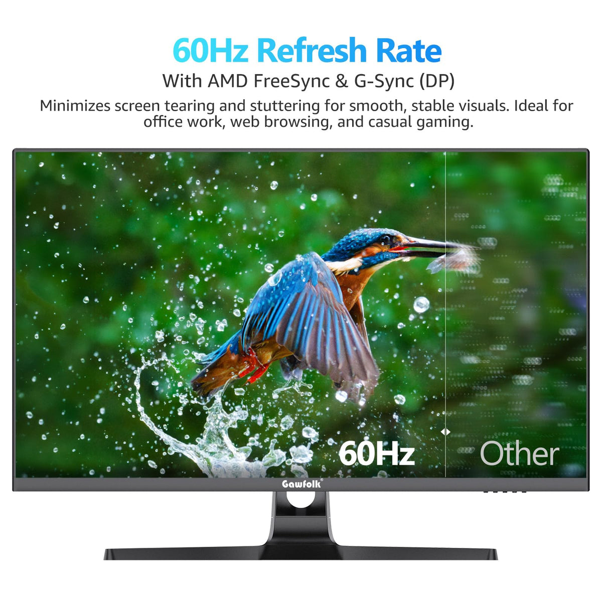 Gawfolk 32 Monitors Inch 4K Curved Monitor 60Hz UHD 3840x2160 Black DEMO