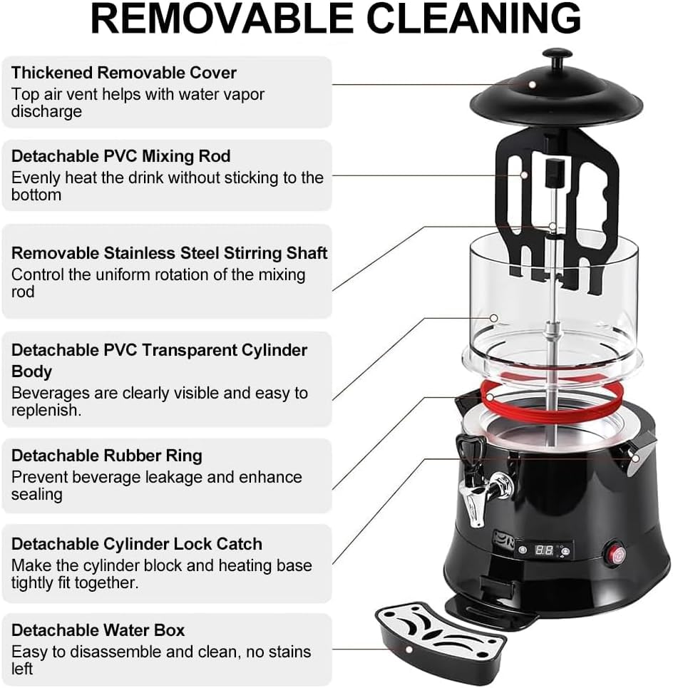 Helanzer 10L Commercial Hot Chocolate Machine Beverage Warmer DEMO