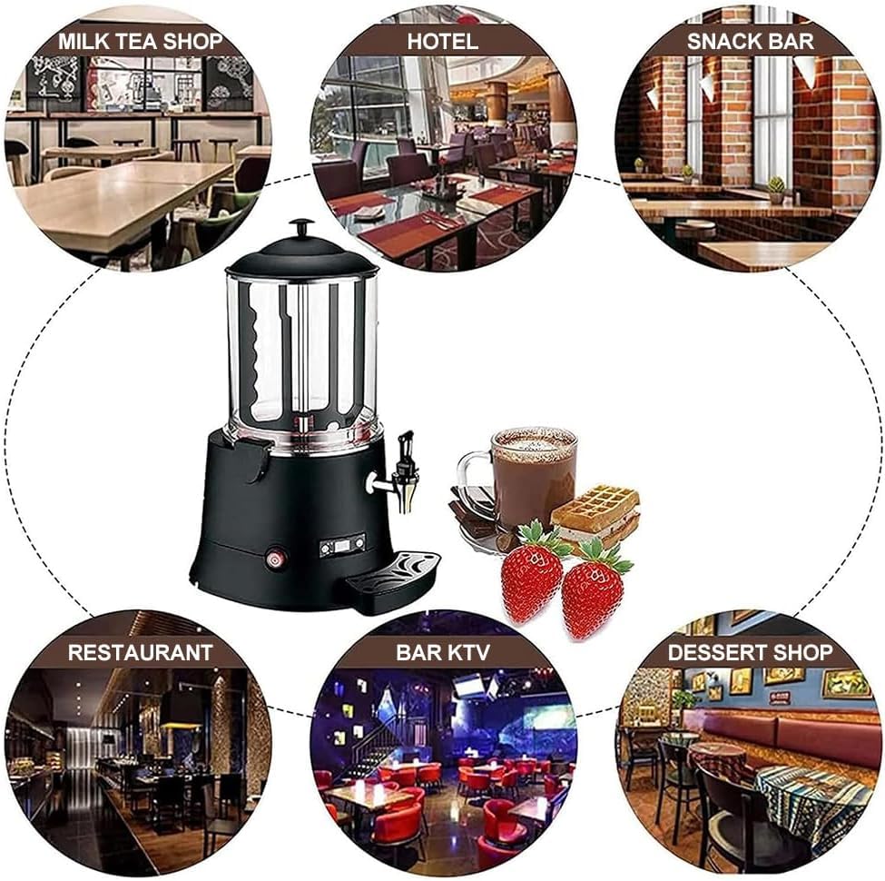 Helanzer 10L Commercial Hot Chocolate Machine Beverage Warmer DEMO