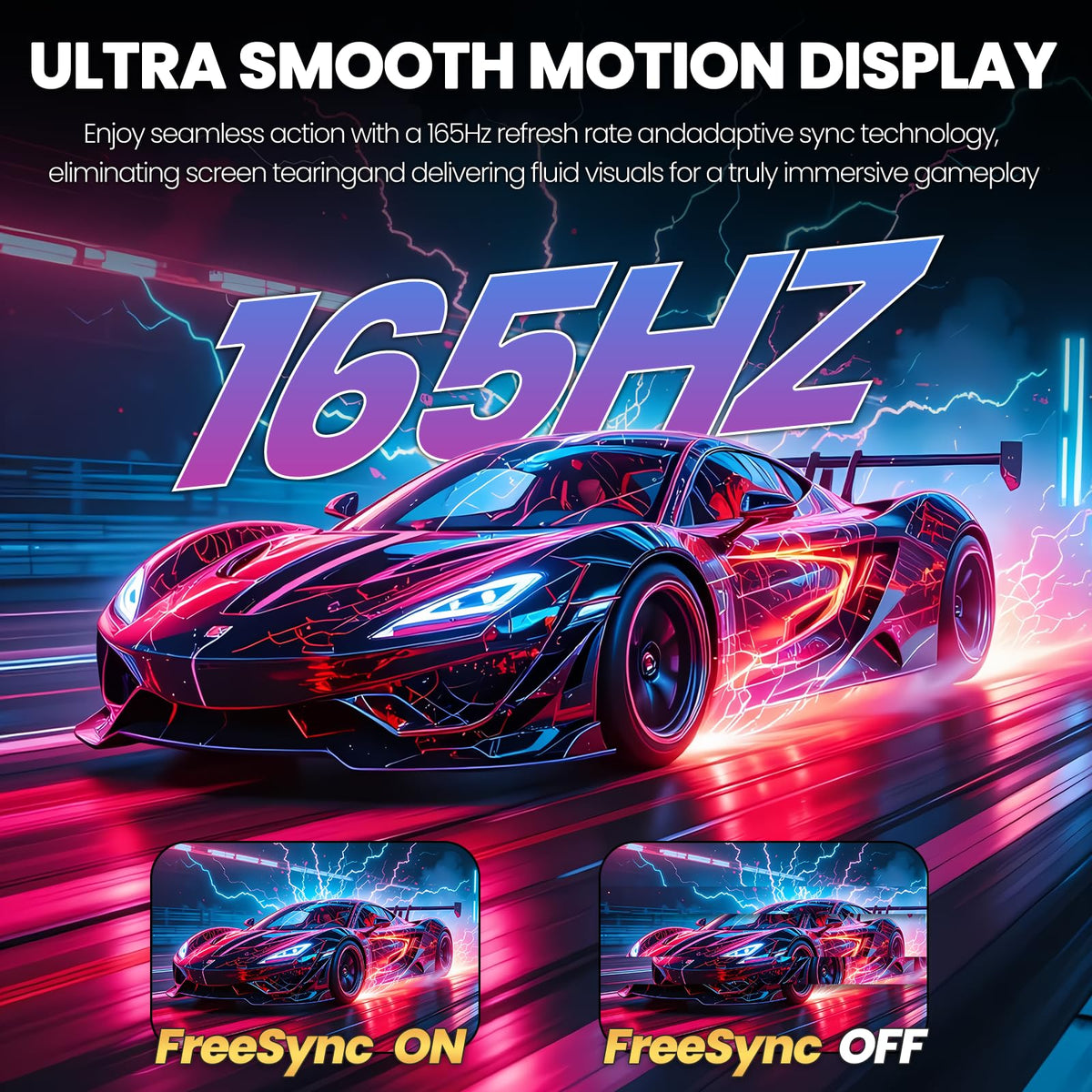 CRUA 34 Monitors Inch Ultrawide Gaming Monitor 3440x1440 165Hz IPS Black DEMO