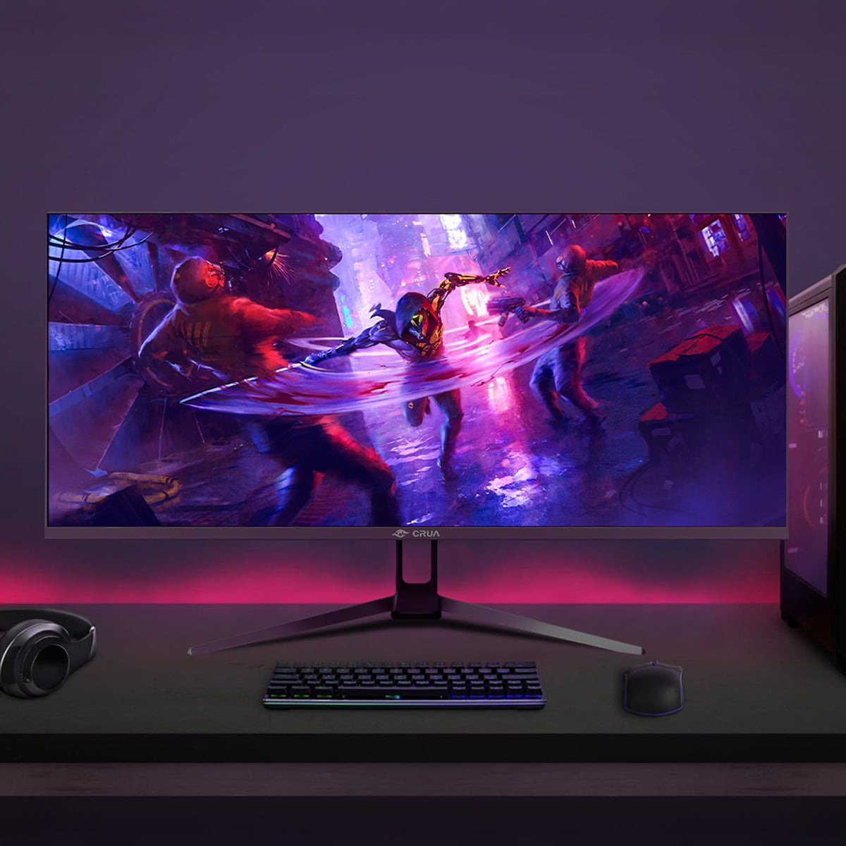 CRUA 34 Monitors Inch Ultrawide Gaming Monitor 3440x1440 165Hz IPS Black DEMO