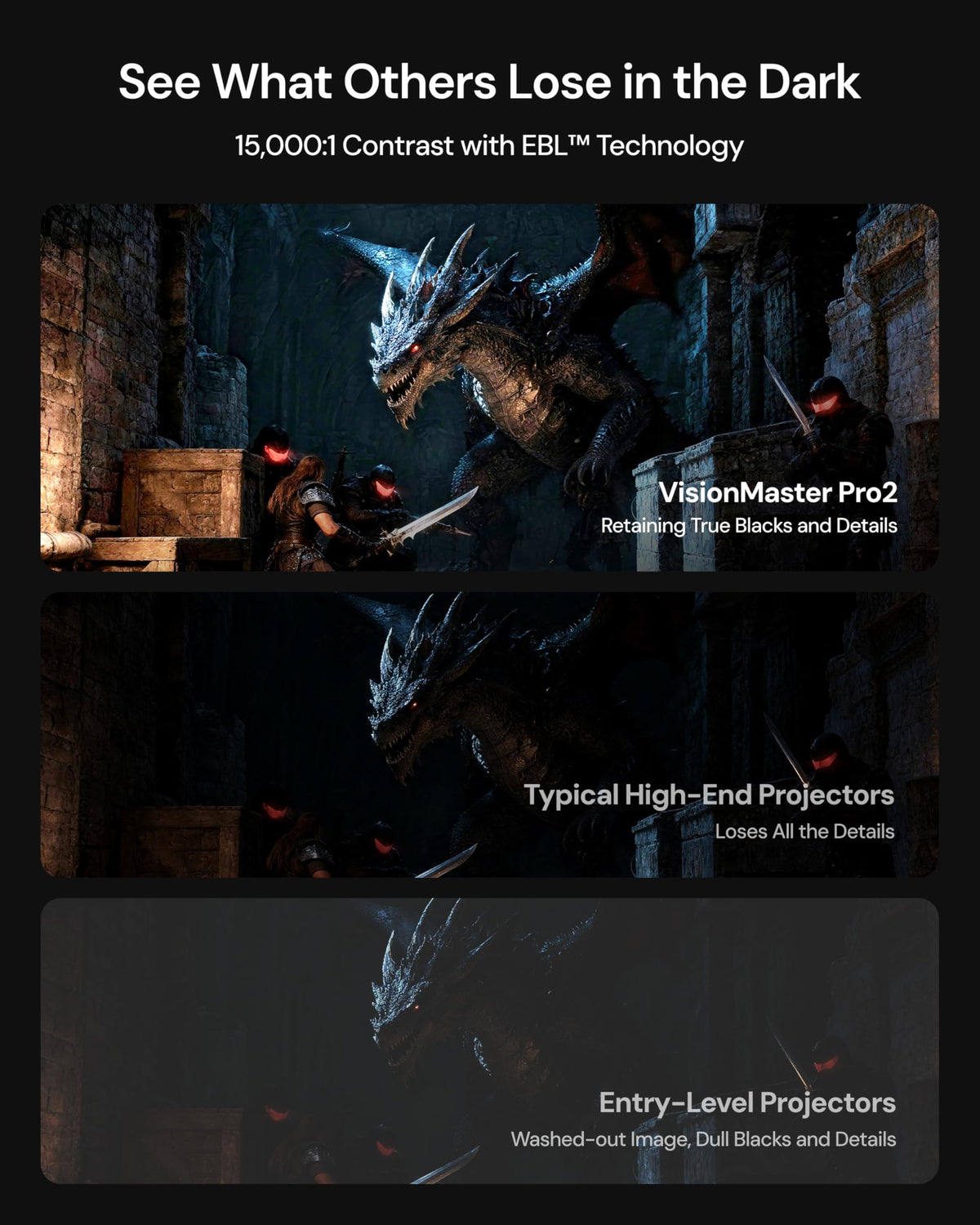 Valerion VisionMaster Projectors Pro2 4K Triple Laser Projector - Elegant Gray