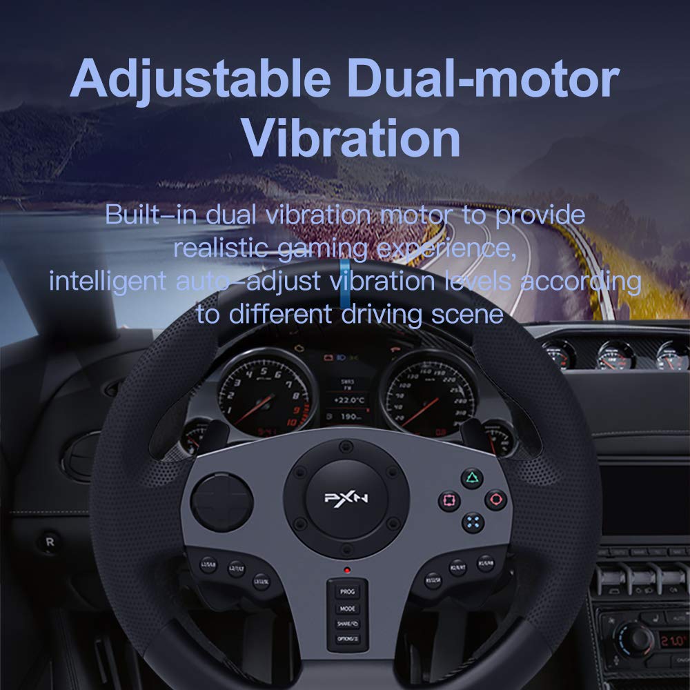 PXN V9 Controllers Universal USB Car Sim Racing Steering Wheel Controller DEMO