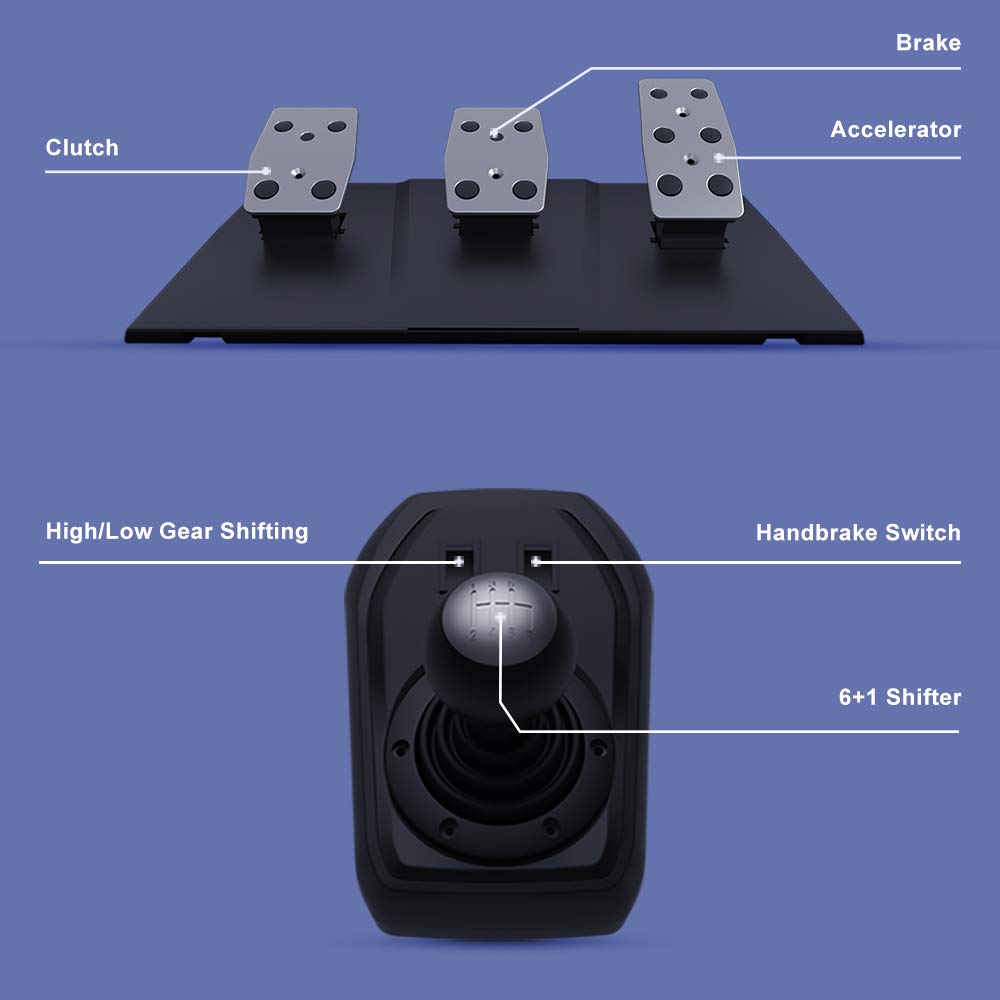 PXN V9 Controllers Universal USB Car Sim Racing Steering Wheel Controller DEMO