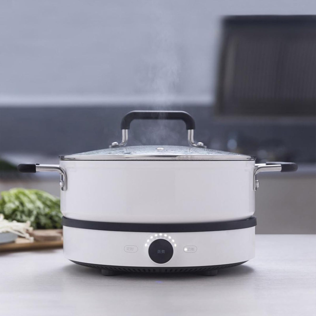 Dysokan Non Stick Stock Pot with Glass Lid White 4L Cookware Size 4 Liters NEW