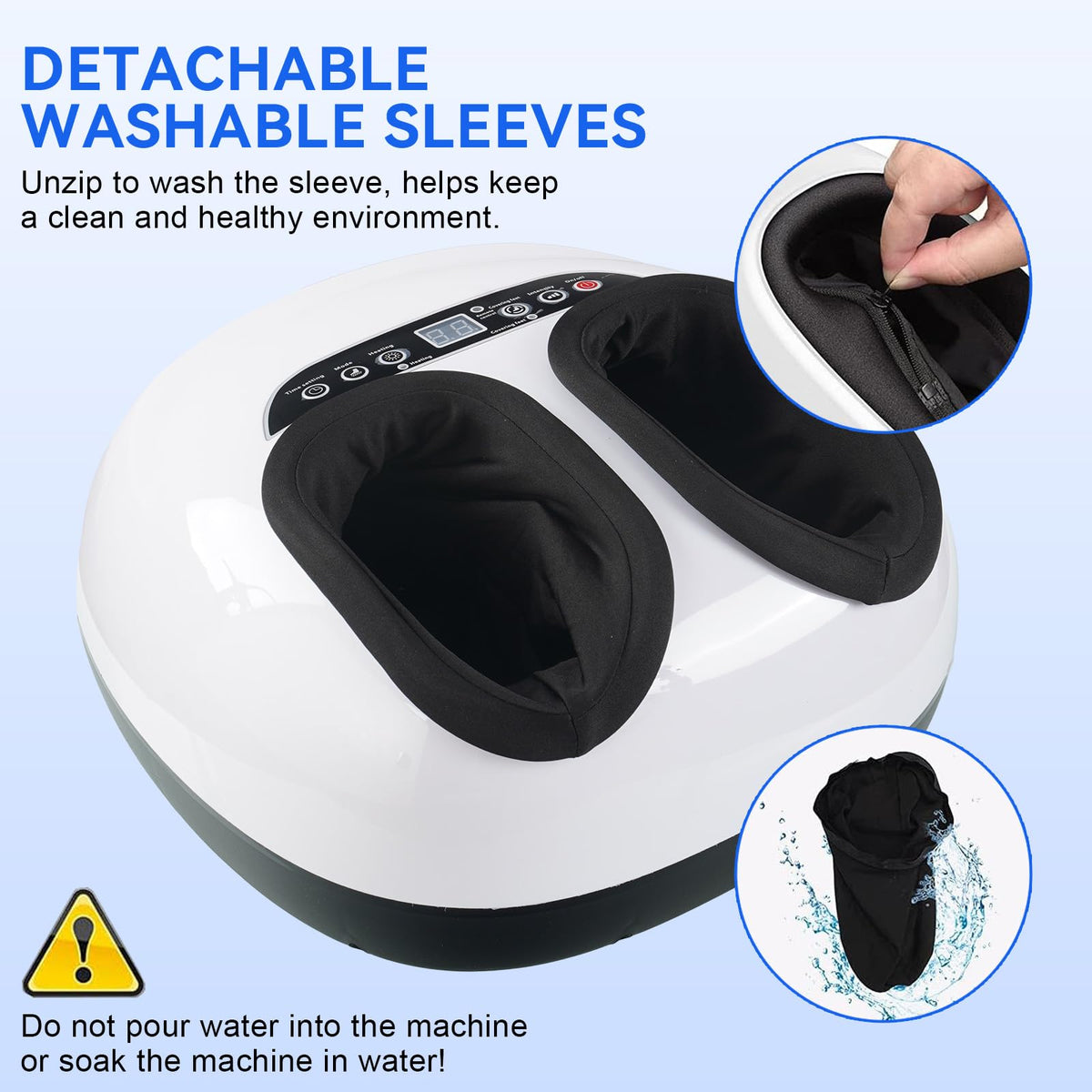 Thtthy Electric Foot Spa Massager with Heat Deep Kneading - White DEMO