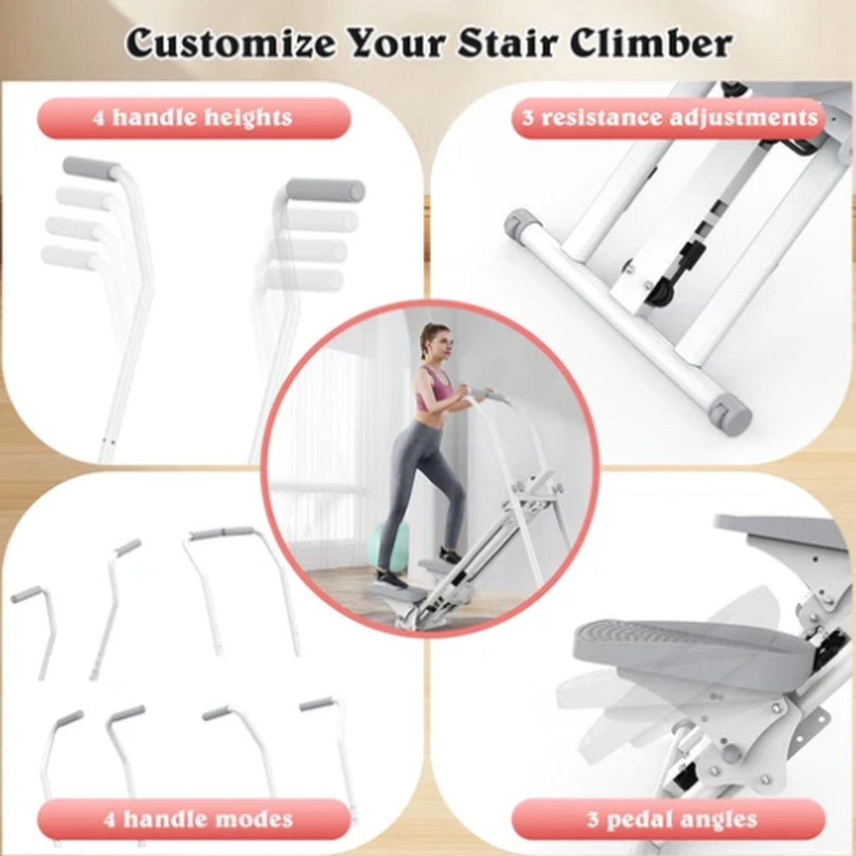 Advwin Multi-Function Adjustable Stair Stepper