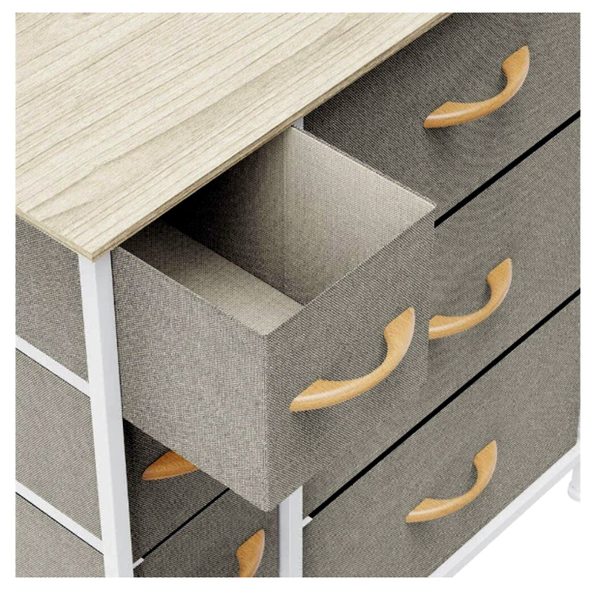 Ovela 7 Drawer Storage Chest Beige Lightweight Durable Storage DEMO