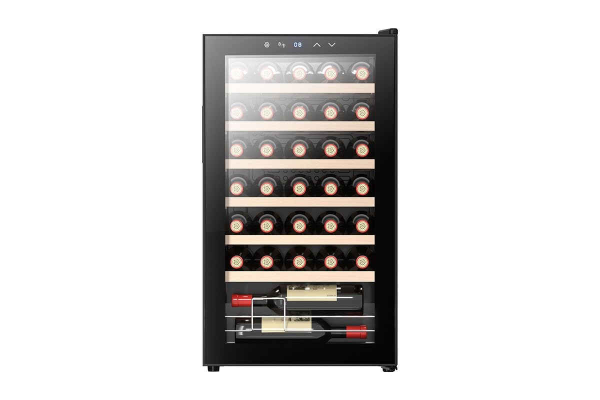 Kogan 34 Insulators Bottle Wine Fridge Black Insulated Temperature Control DEMO