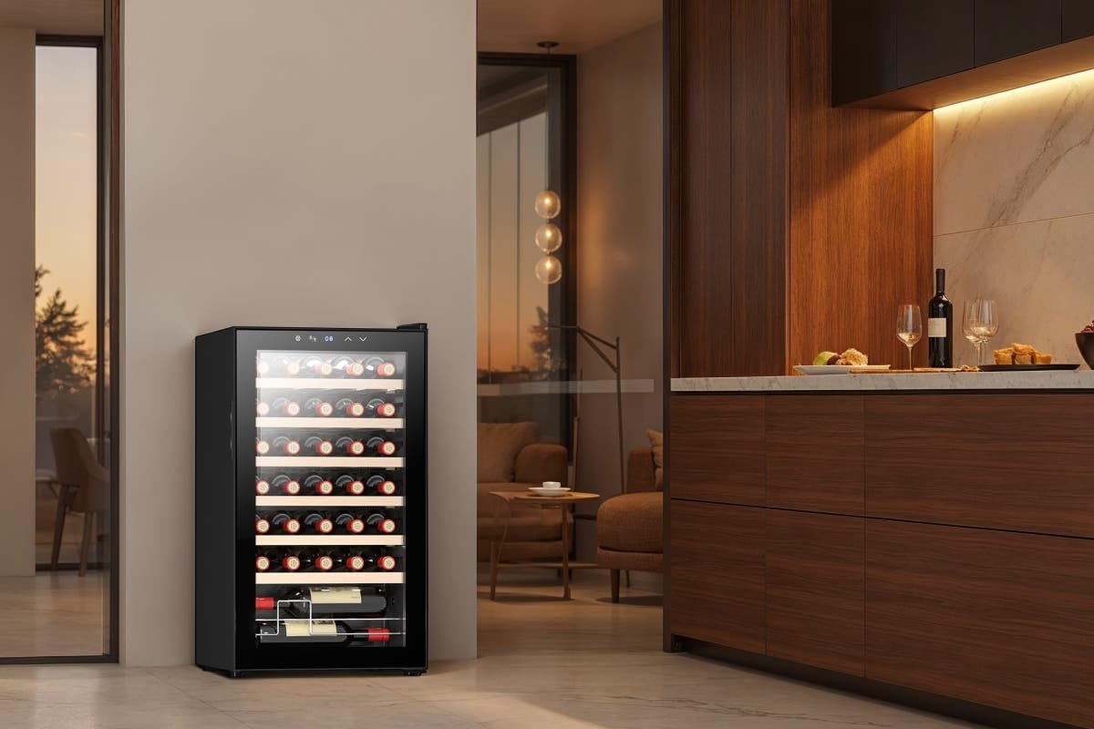 Kogan 34 Insulators Bottle Wine Fridge Black Insulated Temperature Control DEMO