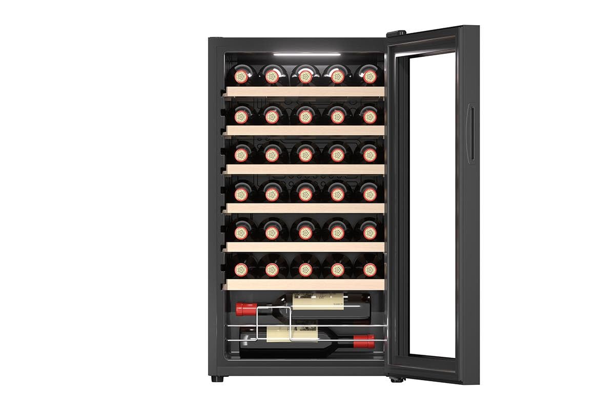 Kogan 34 Insulators Bottle Wine Fridge Black Insulated Temperature Control DEMO