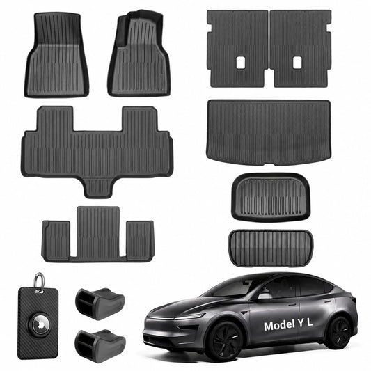 IXTRA 9Pcs Black Floor Mats for Tesla Model Y 6-Seater DEMO