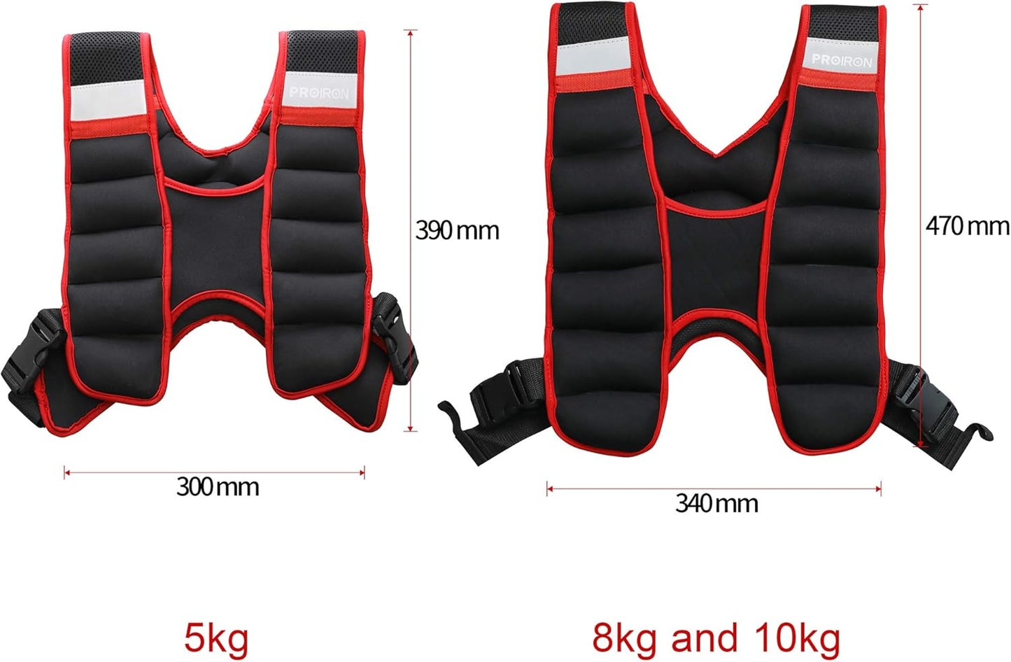 PROIRON 5kg Weight Vests Weighted Vest, One Size Comfortable Neoprene NEW