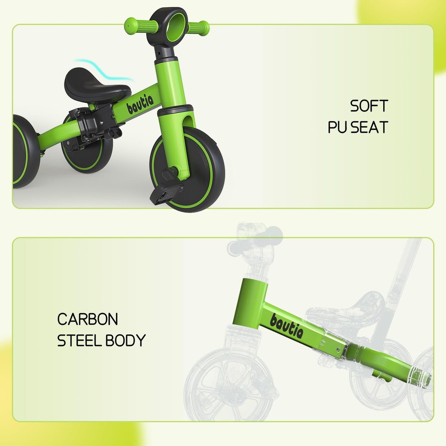 Bautia Tricycle Trikes & Bikes with Push Handle Toddlers Size 27x13x17 Size NEW