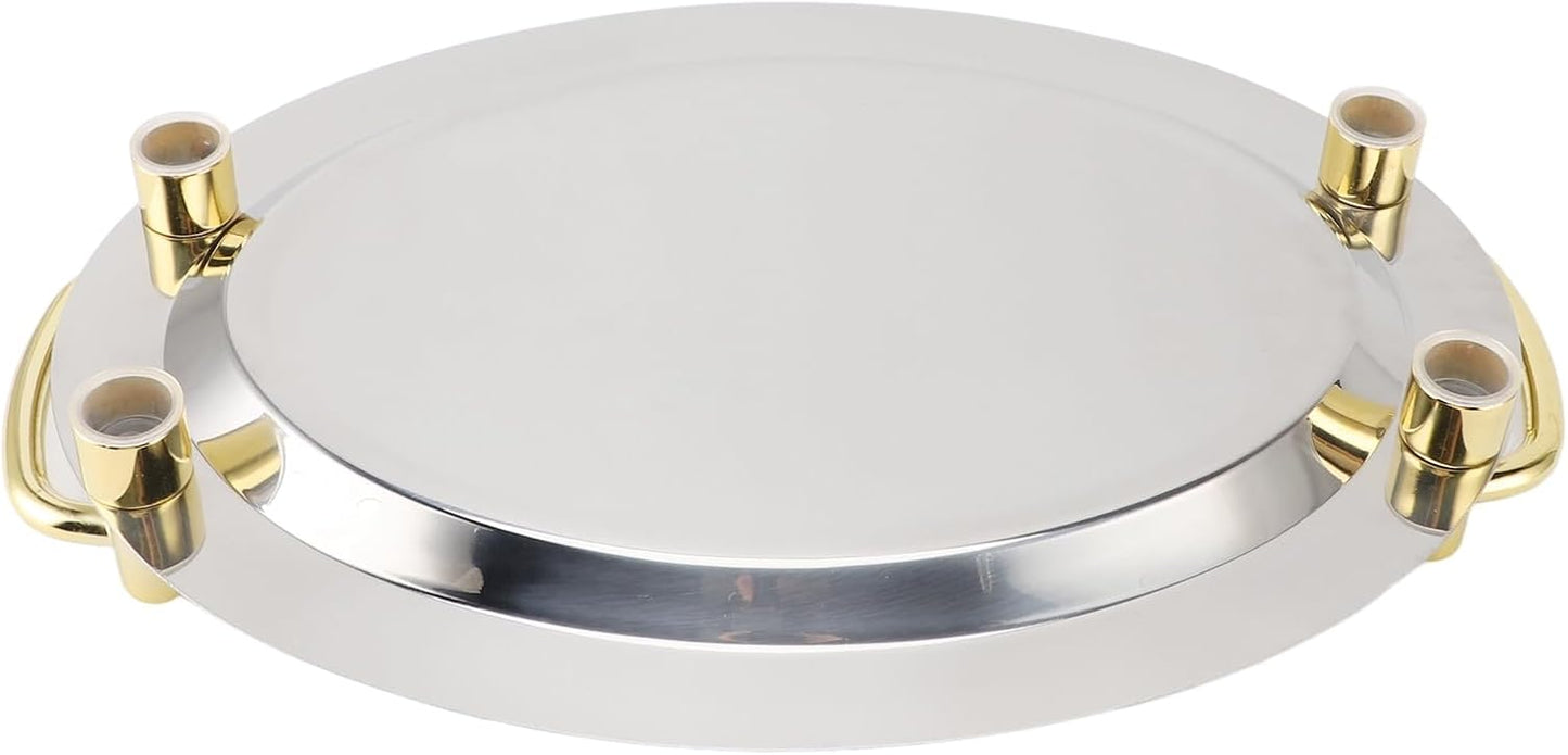 Elegant Stainless Serving Trays Steel Serving Tray Oblong Shape Silver NEW
