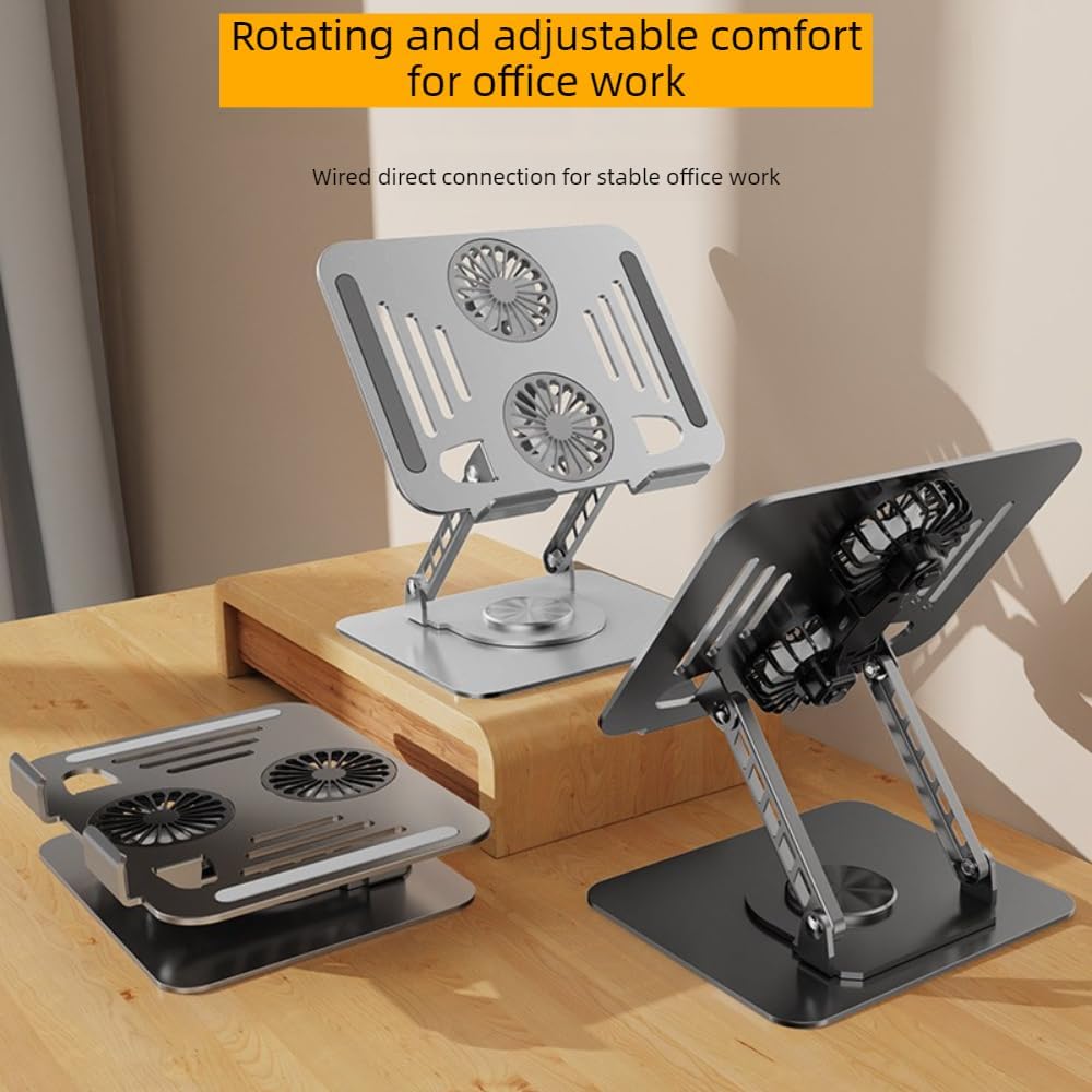 360° Swivel Computer Stands Rotating Computer Riser Foldable Laptop Stand NEW