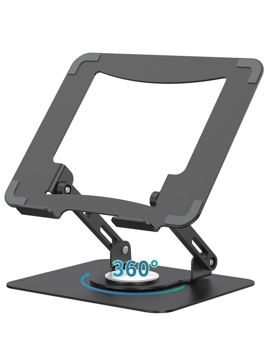 Laptop Stands 360° Rotating Base Ergonomic Computer Riser Support 10-15.6 NEW