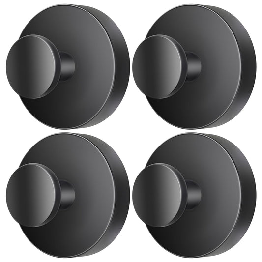Strong Suction Cup Shower Robe & Towel Hooks, Black, 4-Pack Size 4pcs NEW