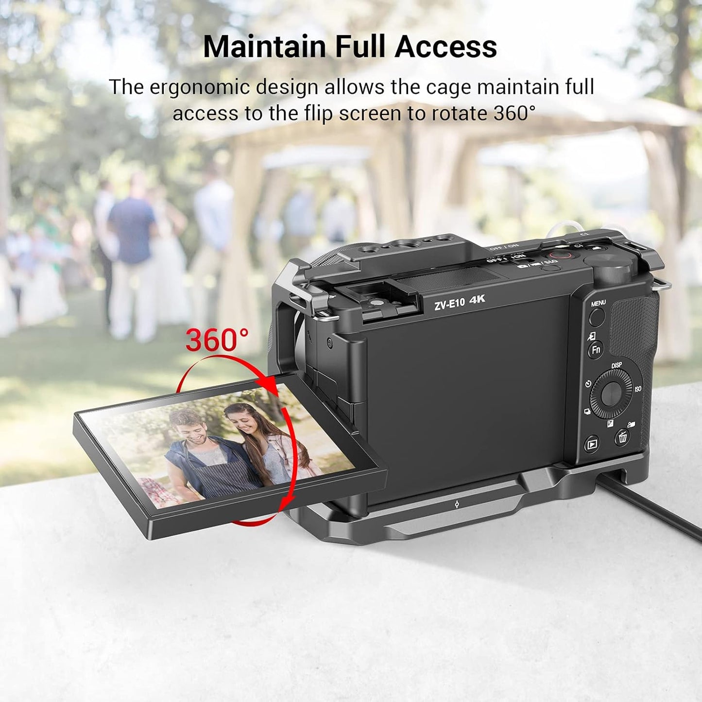SMALLRIG ZV-E10 Camera Cage Mount with Grip and Built-in Quick Release DEMO