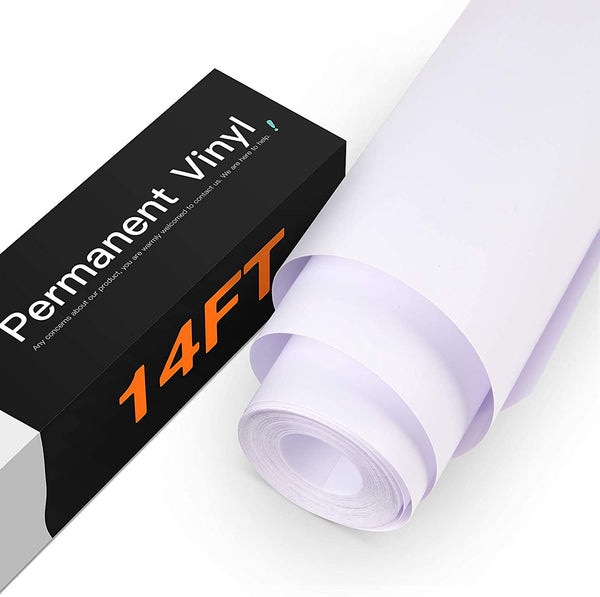 Matte White Permanent Vinyl for Cricut Arts & Crafts Supplies 12" x 14ft NEW