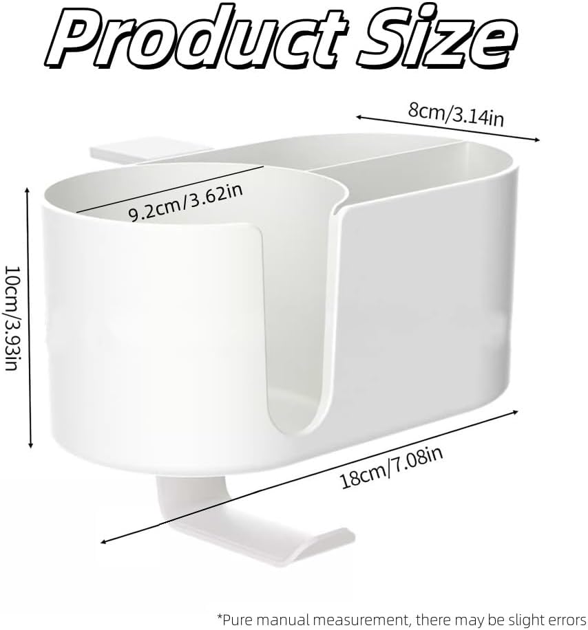 White Desk Desk Accessories Organizer with Cup Holder, Headphone Hanger & NEW