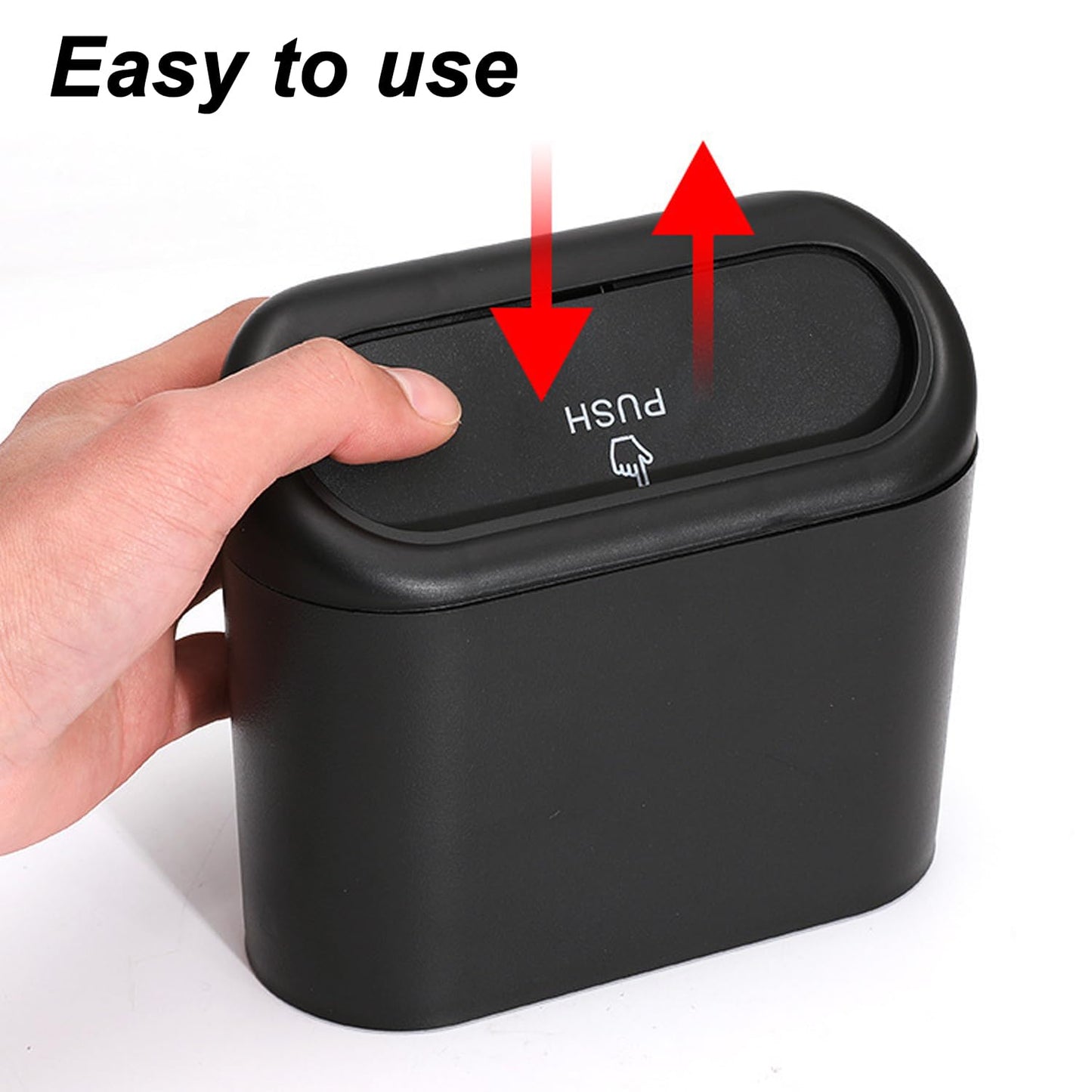 Car Accessories Trash Rubbish Dust Bin Holder Box Case Black 15.5x14x6.5cm NEW