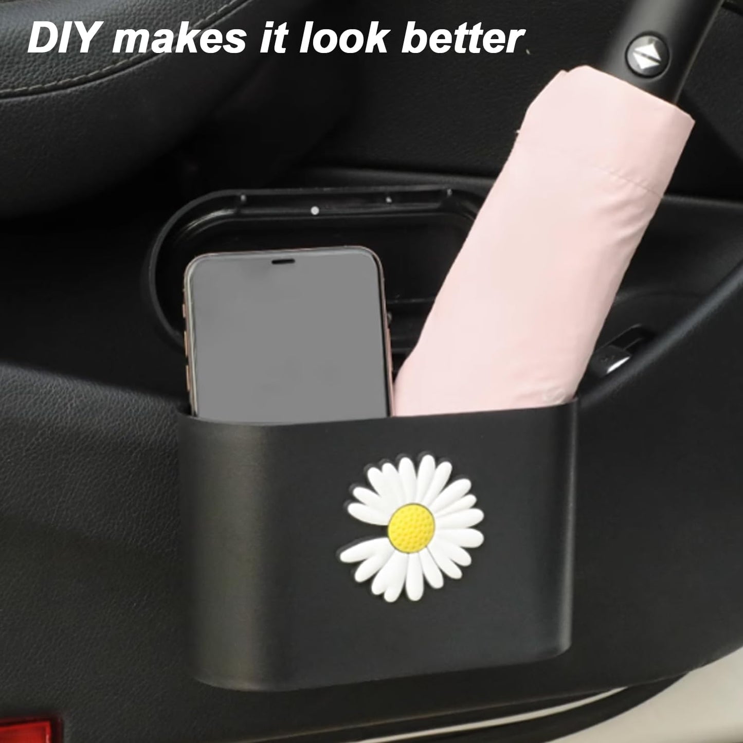 Car Accessories Trash Rubbish Dust Bin Holder Box Case Black 15.5x14x6.5cm NEW