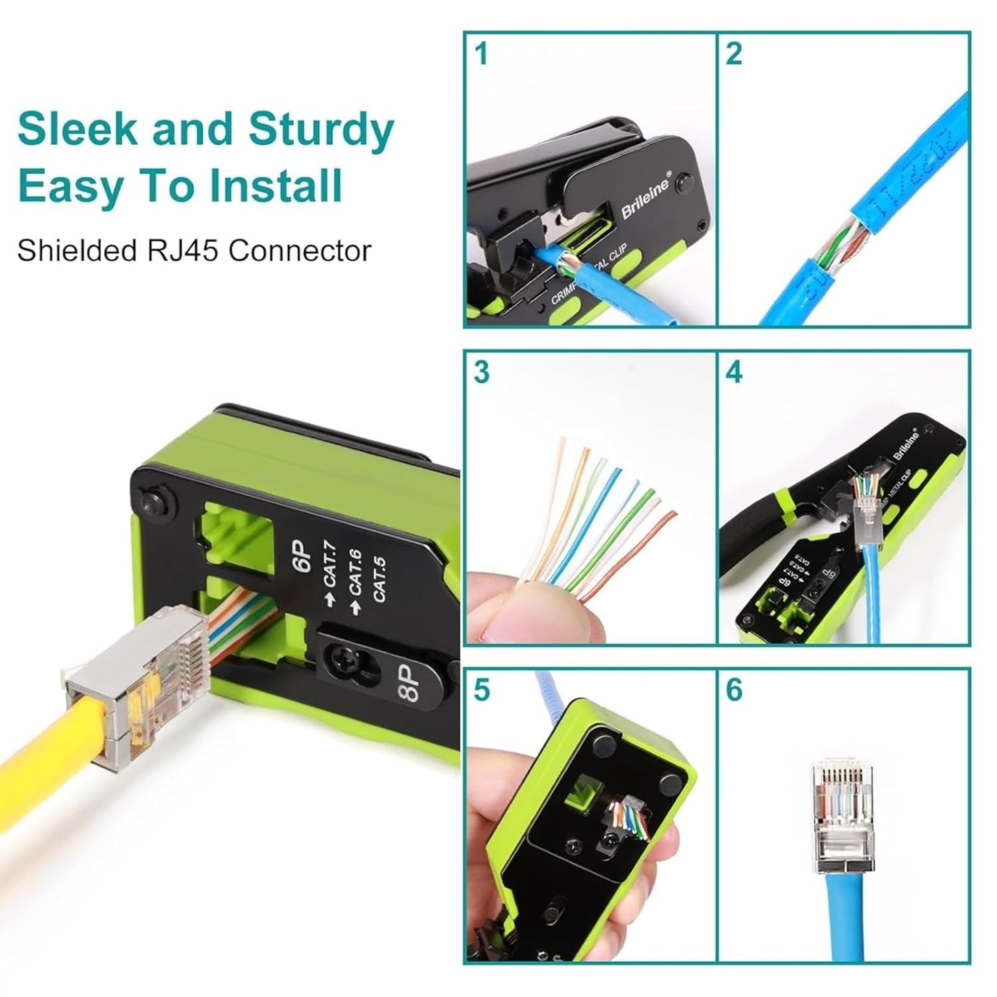 Shielded Cat Cables & Accessories 6 Ethernet Cables with RJ45 Connector DEMO