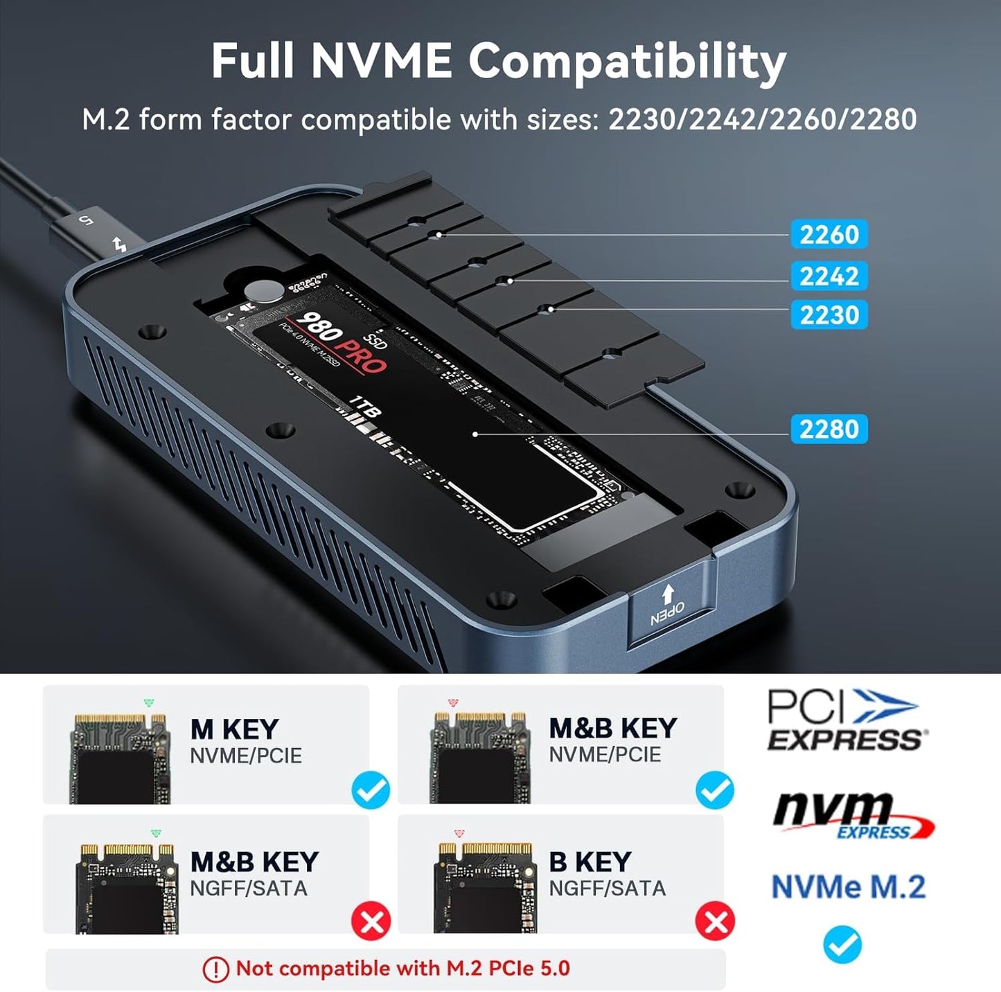 ACASIS M.2 Enclosures NVMe SSD Enclosure with Cooling Fan, USB4 V2 DEMO