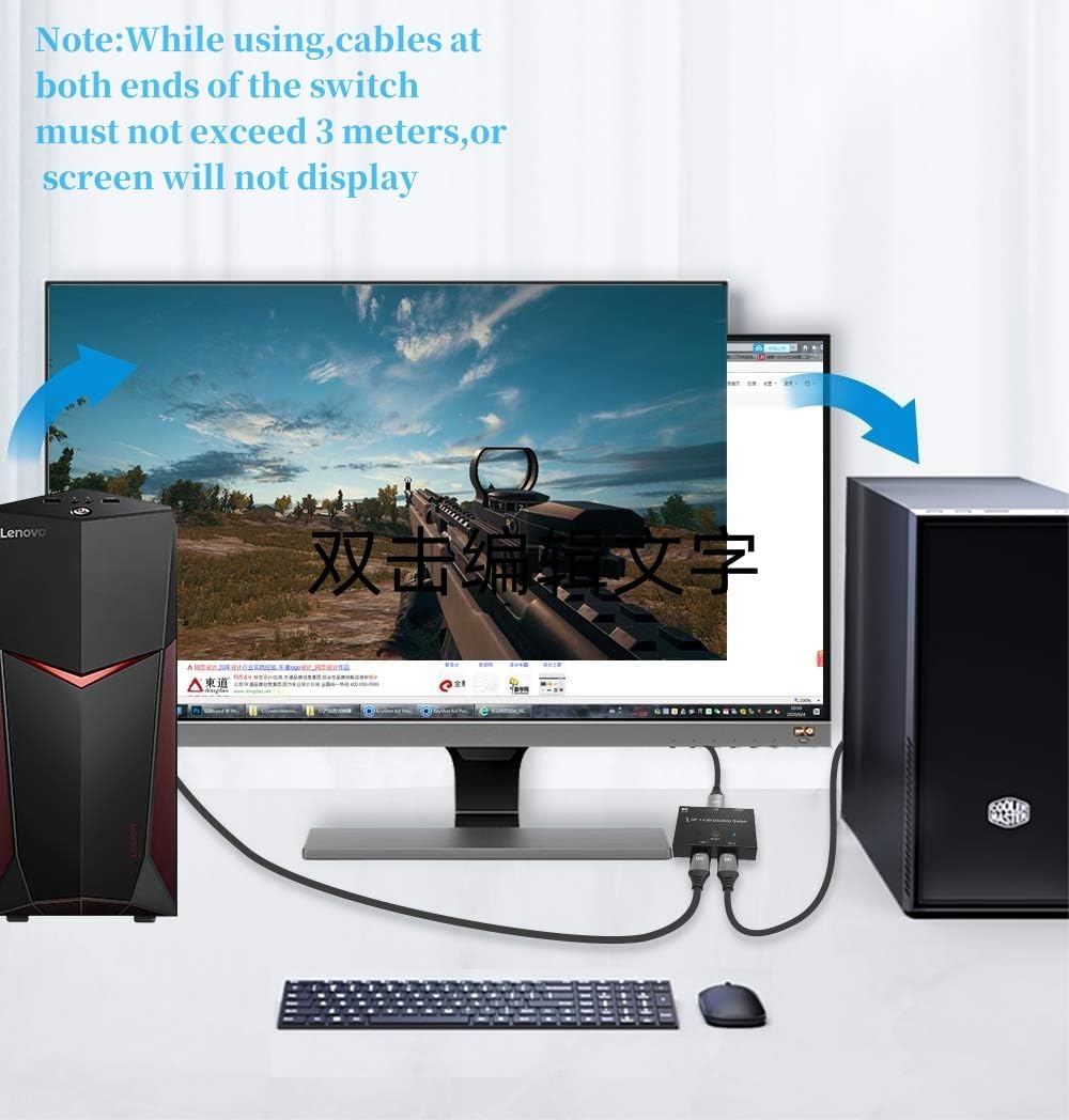 DisplayPort 8K DP 1.4 Bi-Directional Splitter Switch Selector Converter Box NEW