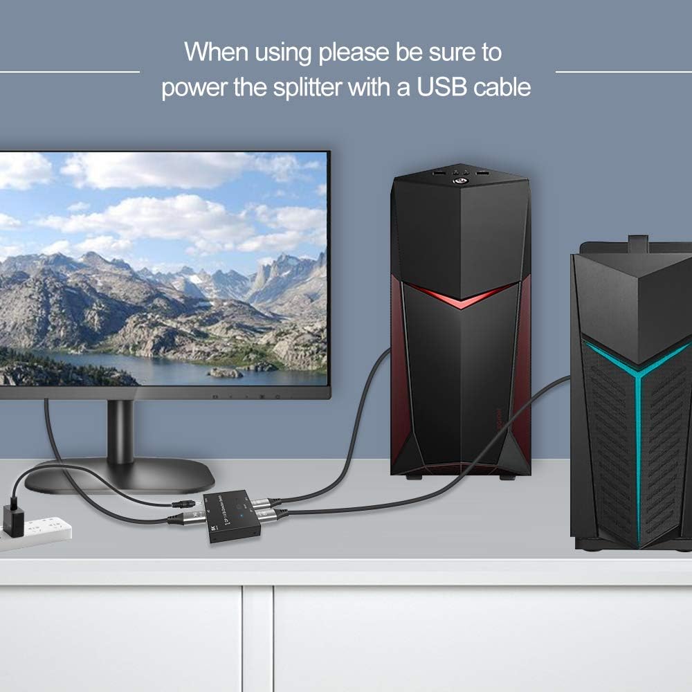 DisplayPort 8K DP 1.4 Bi-Directional Splitter Switch Selector Converter Box NEW